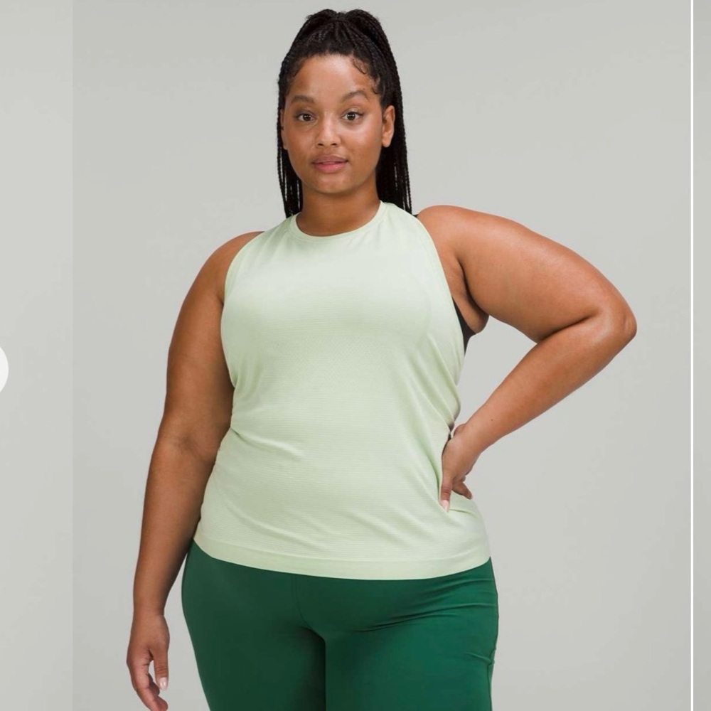 LULULEMON Swiftly Tech High-Neck Tank - size 8 - creamy mint
